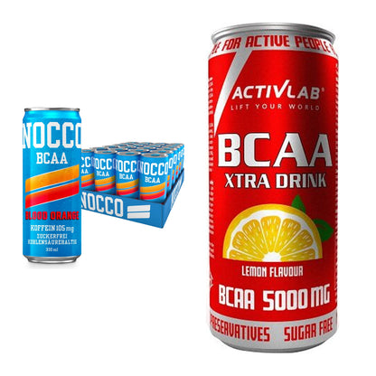 EAA-Quartalsvorrat: Nocco BCAA Drink 24 x 330 – 90 Tage, 96 Portionen – alle enthaltenen Artikel