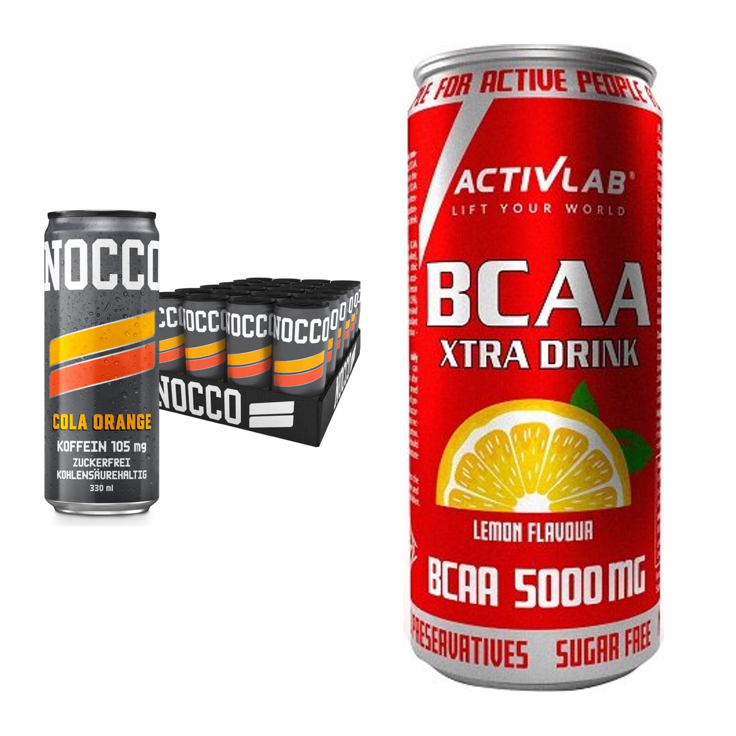 EAA-Quartalsvorrat: Nocco BCAA Drink 24 x 330 – 90 Tage, 96 Portionen – alle enthaltenen Artikel