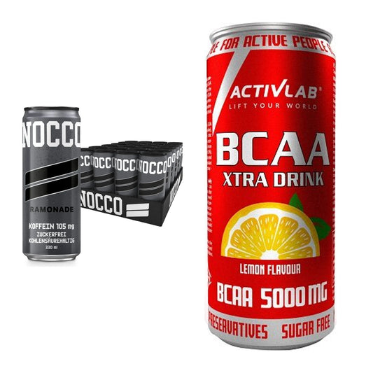 EAA-Quartalsvorrat: Nocco BCAA Drink 24 x 330 – 90 Tage, 96 Portionen – alle enthaltenen Artikel