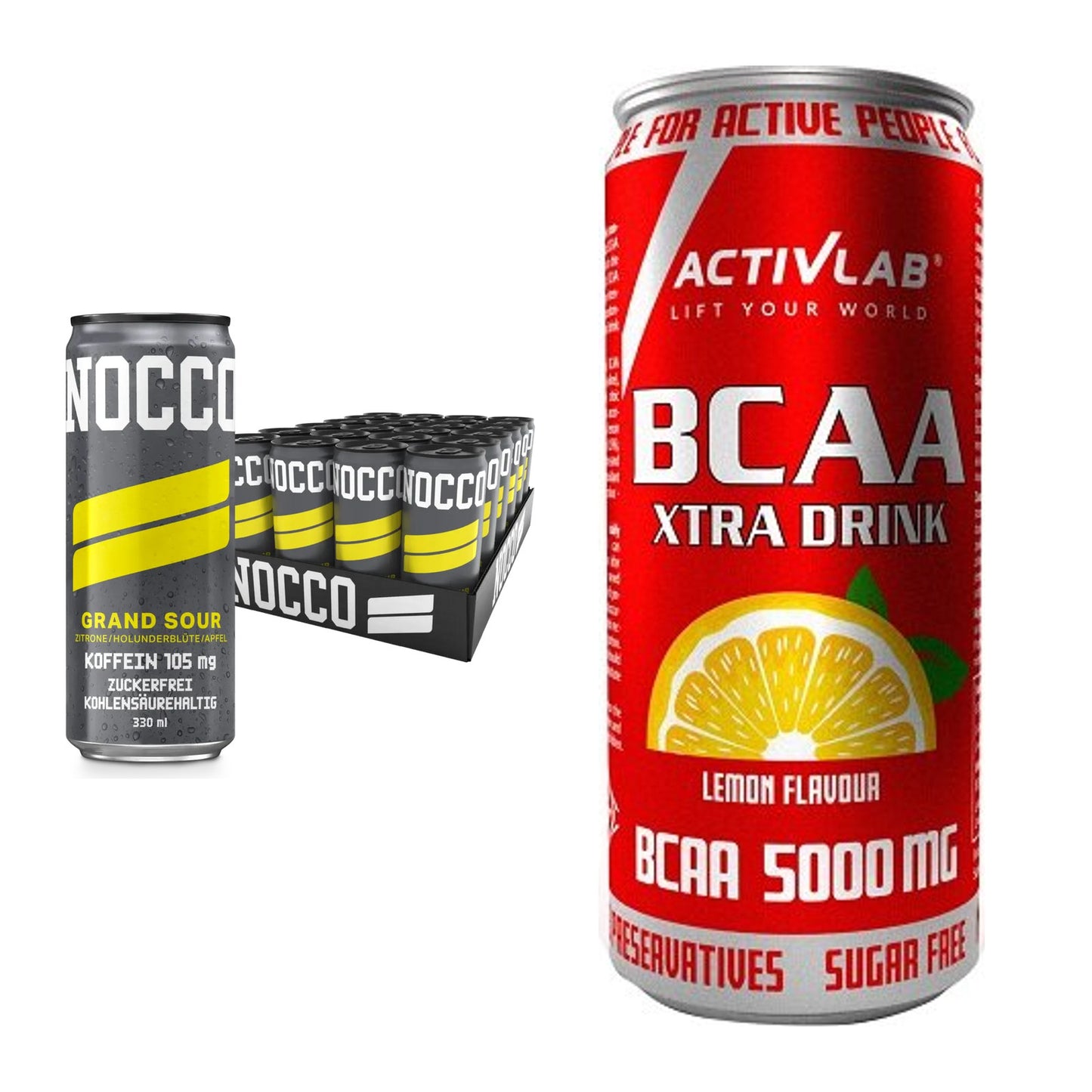 EAA-Quartalsvorrat: Nocco BCAA Drink 24 x 330 – 90 Tage, 96 Portionen – alle enthaltenen Artikel
