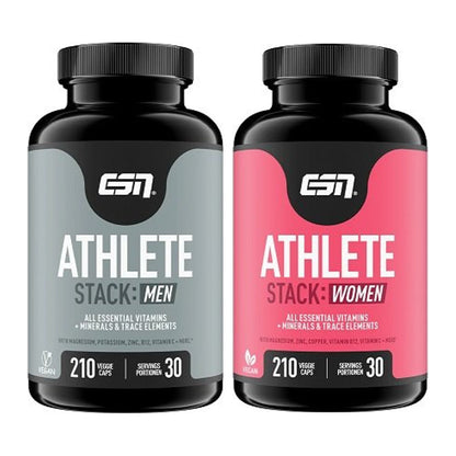 Kapsel-Jahresvorrat: ESN Athlete Stack:MEN – 365 Tage, 420 Kapseln – alle enthaltenen Artikel