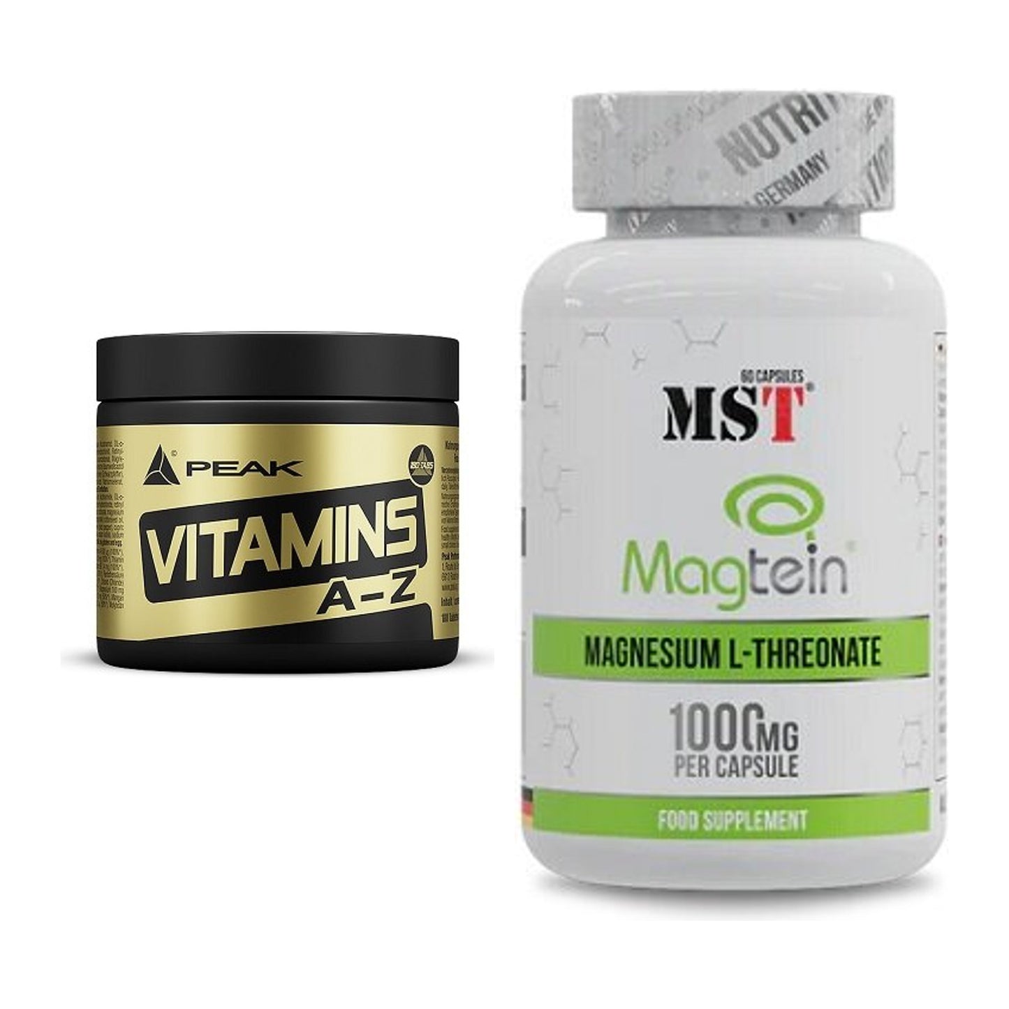Kapsel-Jahresvorrat: Peak Vitamin A-Z 180 – 365 Tage, 420 Tabletten – alle enthaltenen Artikel