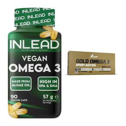 Omega-3-Halbjahresvorrat: INLEAD Vegan Omega 3 – 180 Tage, 210 Kapseln – alle enthaltenen Artikel