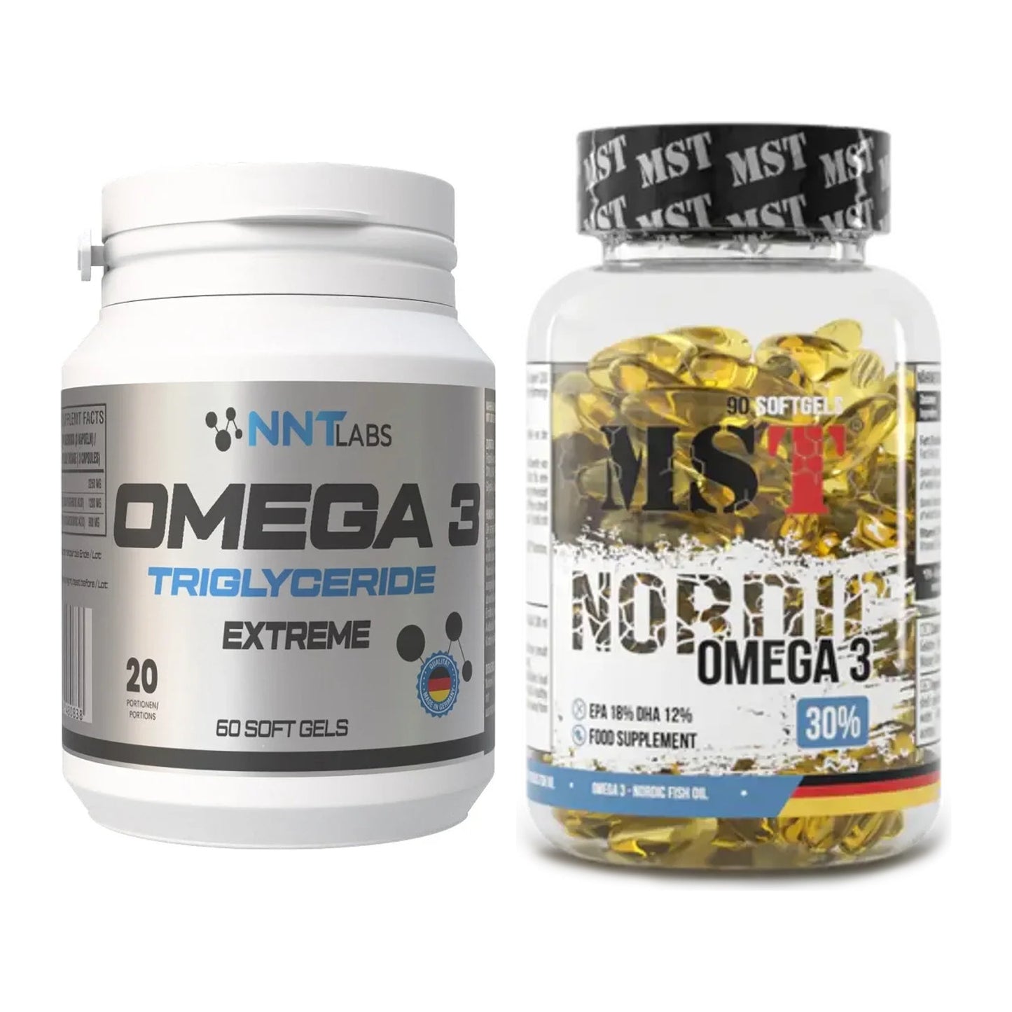 Omega-3-Jahresvorrat: NNT Omega 3 Triglyceride – 365 Tage, 450 Kapseln – alle enthaltenen Artikel