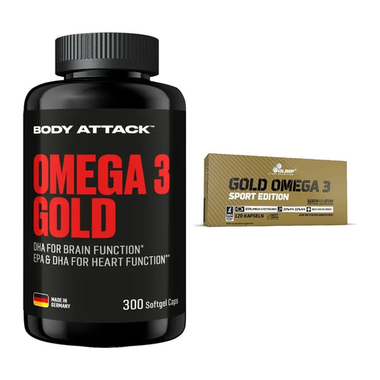 Omega-3-Jahresvorrat: Body Attack Omega 3 Gold – 365 Tage, 420 Kapseln – alle enthaltenen Artikel