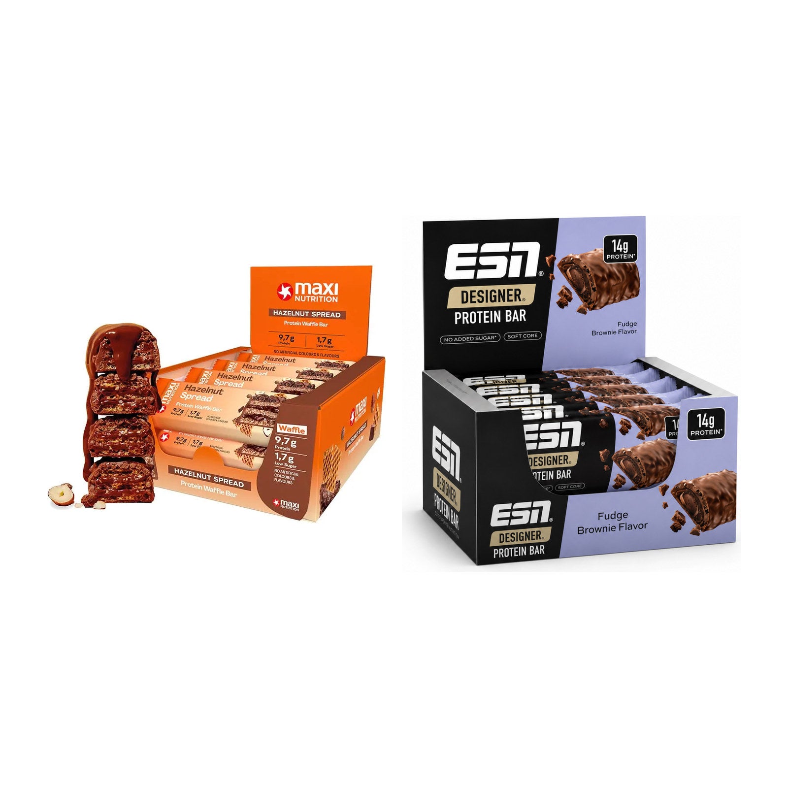 Riegel-Monatsration: MaxiNutrition Protein Waffle – 30 Tage, 36 Riegel – alle enthaltenen Artikel