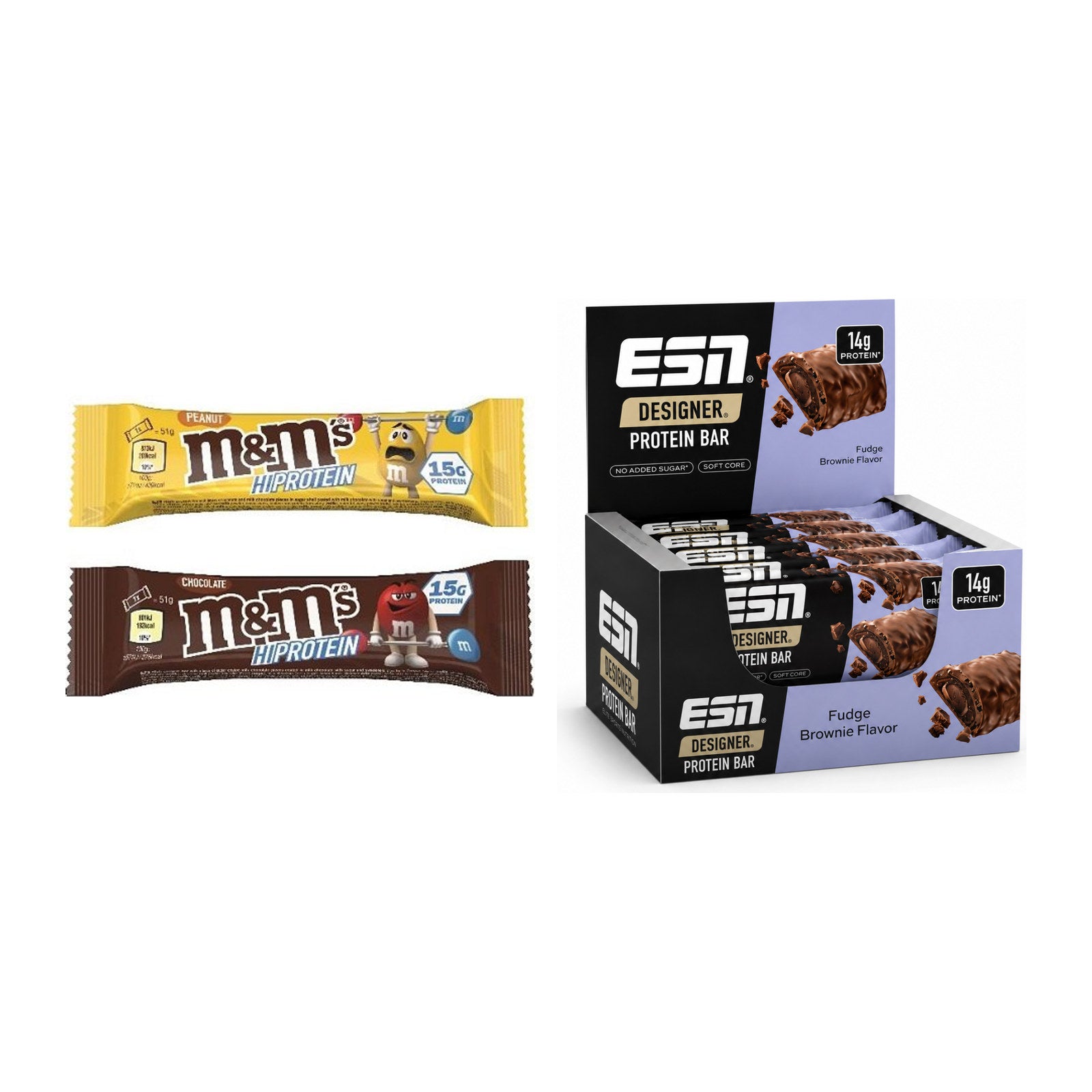 Riegel-Monatsration: M&M Protein Bar – 30 Tage, 36 Riegel – alle enthaltenen Artikel