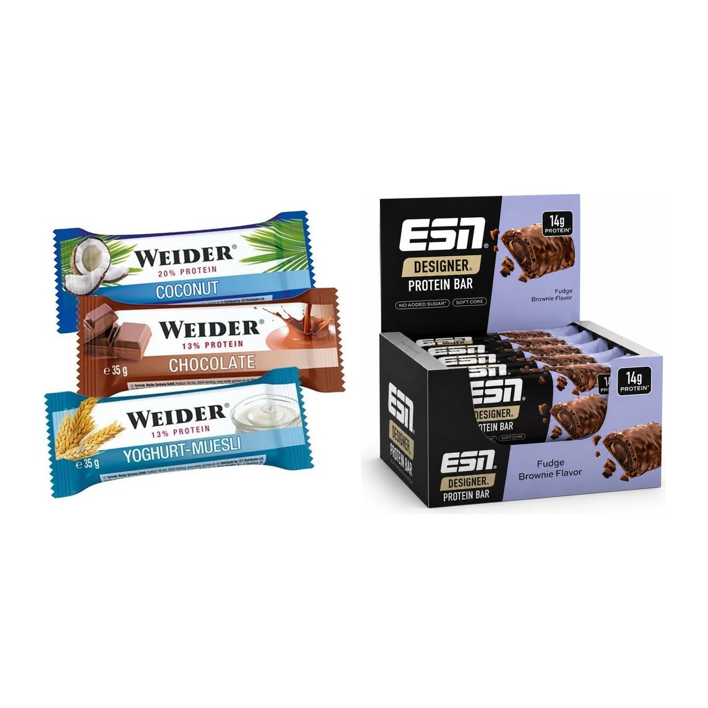 Riegel-Monatsration: Weider BAR – 30 Tage, 36 Riegel – alle enthaltenen Artikel