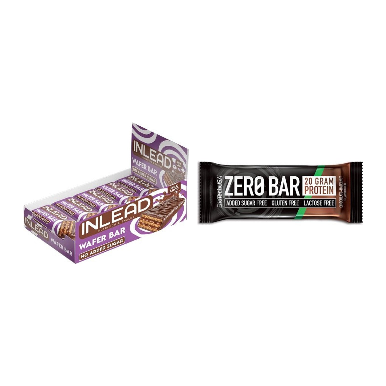 Riegel-Monatsration: INLEAD Wafer Bar – 30 Tage, 35 Riegel – alle enthaltenen Artikel