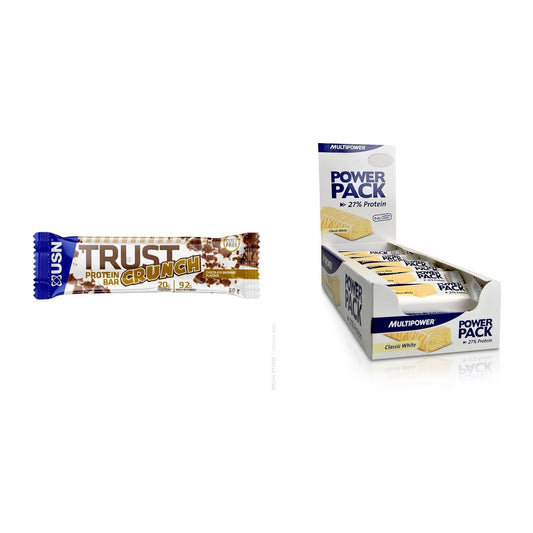 Riegel-Monatsration XXL: USN TRUST Crunch Bars – 30 Tage, 72 Riegel – alle enthaltenen Artikel