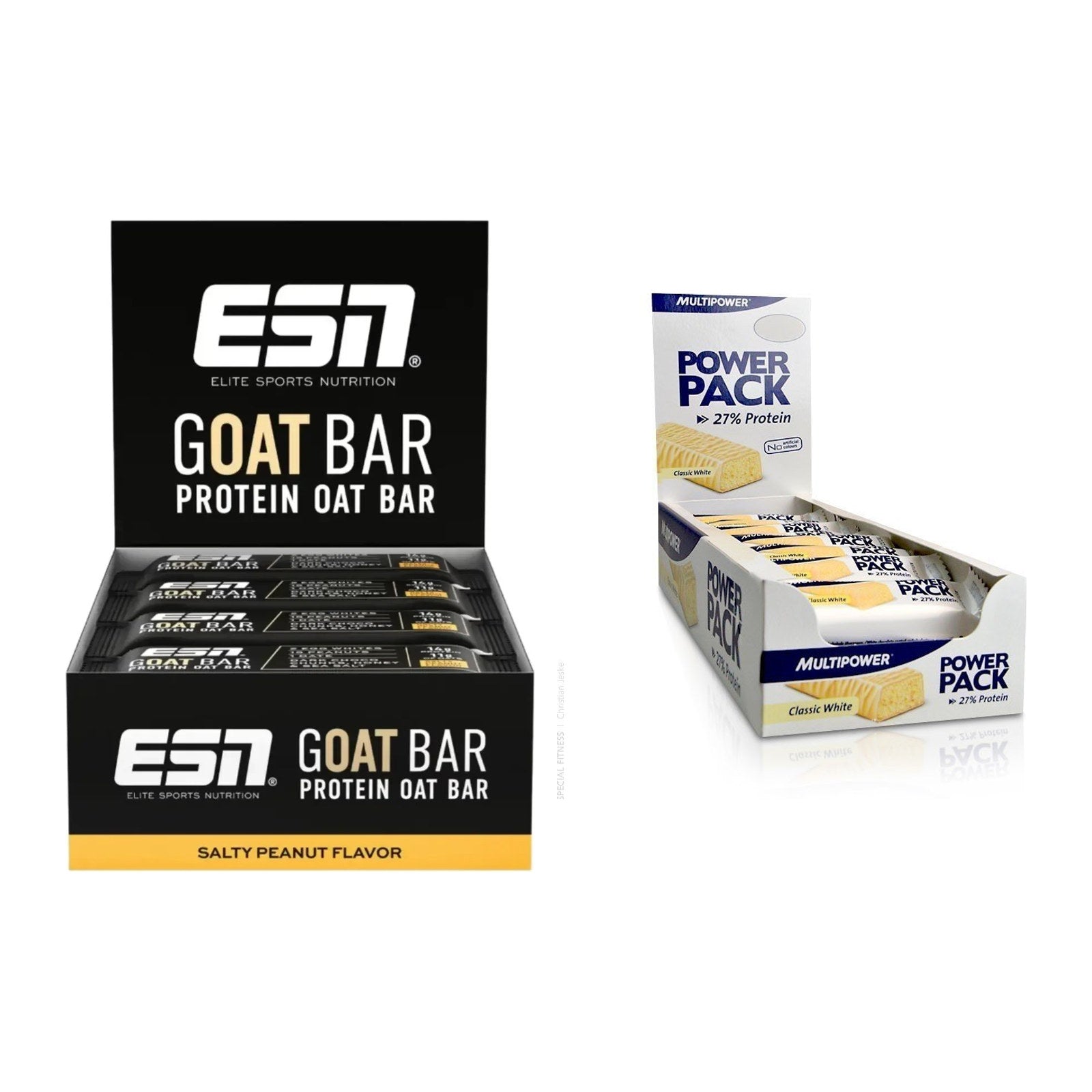 Riegel-Monatsration XXL: ESN Goat Bar – 30 Tage, 72 Riegel – alle enthaltenen Artikel