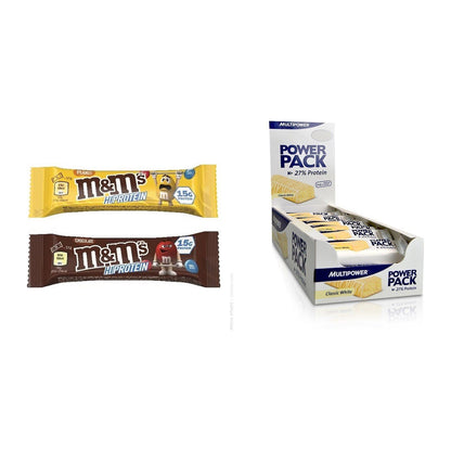 Riegel-Monatsration XXL: M&M Protein Bar – 30 Tage, 72 Riegel – alle enthaltenen Artikel