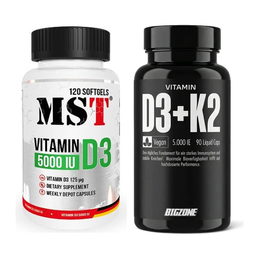Vitamin-D-Jahresvorrat: MST Vitamin D3 5000IU – 365 Tage, 450 Kapseln – alle enthaltenen Artikel