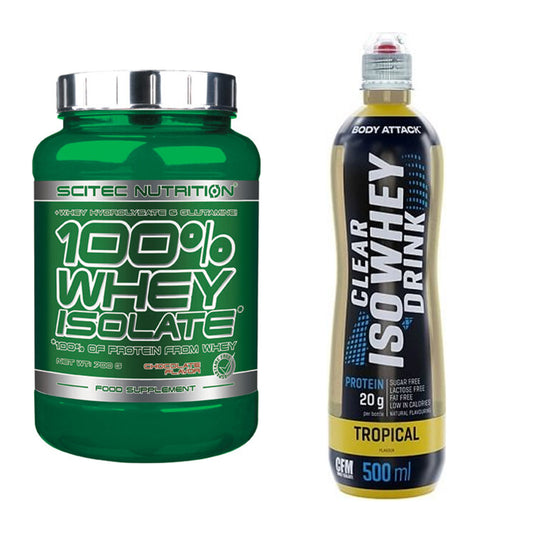 Protein-Monatsvorrat: Scitec Whey Isolate – 30 Tage, 40 Portionen – alle enthaltenen Artikel
