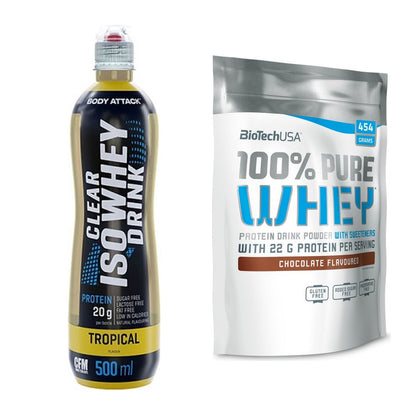 Protein-Monatsvorrat: Body Attack Clear Iso – 30 Tage, 40 Portionen – alle enthaltenen Artikel