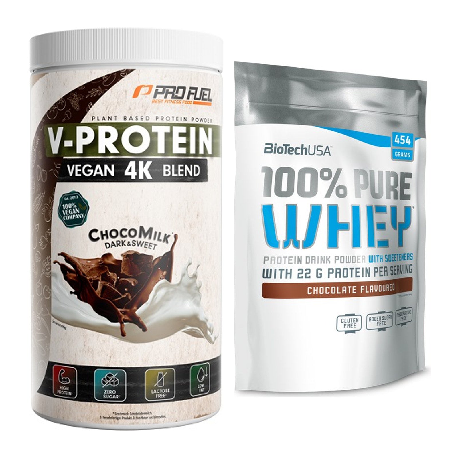 Protein-Monatsvorrat: ProFuel V-PROTEIN vegan – 30 Tage, 41 Portionen – alle enthaltenen Artikel