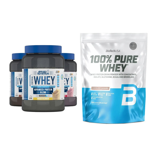 Protein-Zweimonatsvorrat: Applied Nutrition – 60 Tage, 65 Portionen – alle enthaltenen Artikel