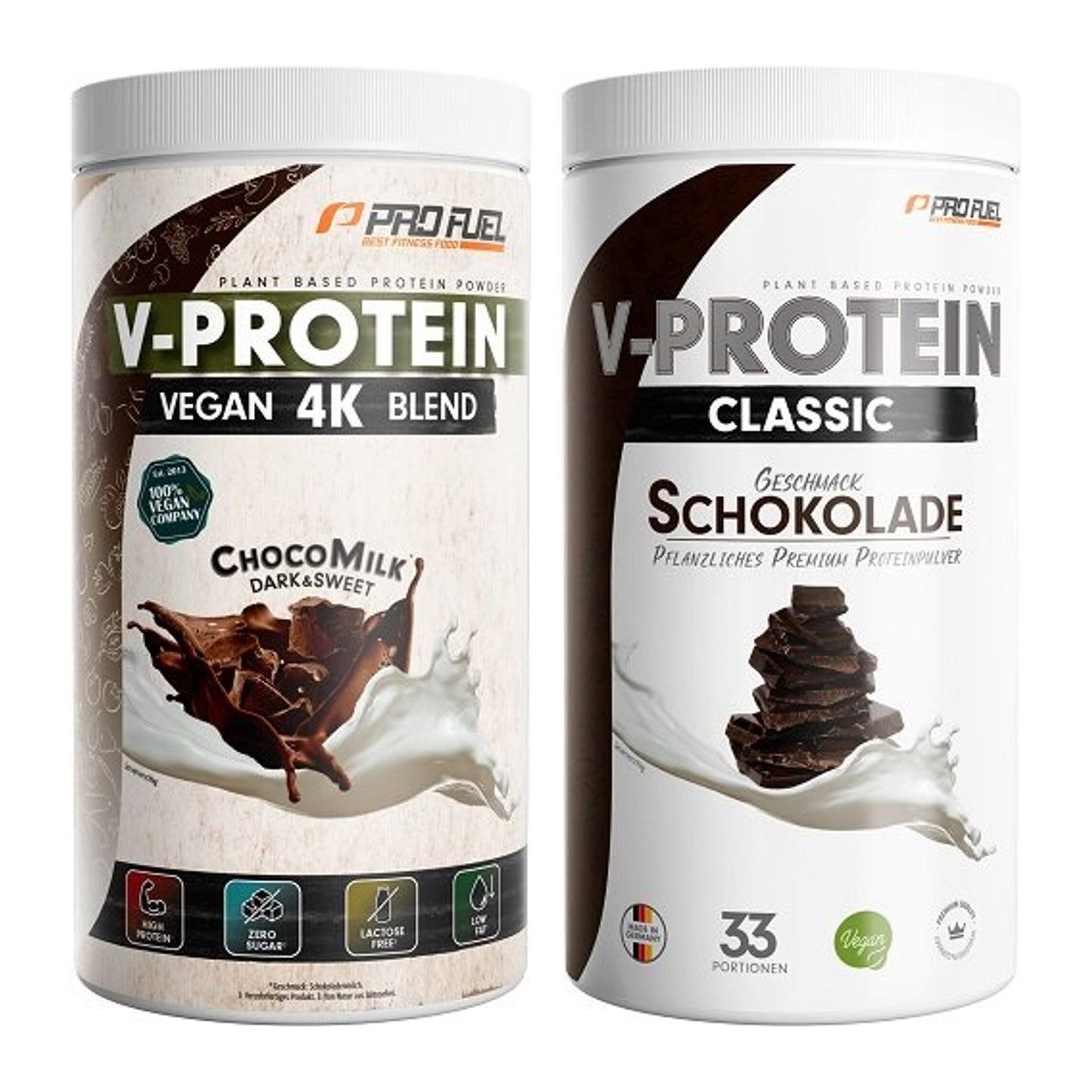 Protein-Quartalsvorrat: ProFuel V-PROTEIN – 90 Tage, 113 Portionen – alle enthaltenen Artikel