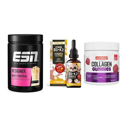 Regenerations-Set: ESN Designer + ProFuel VITAMIN + Nutrend Collage – alle enthaltenen Artikel