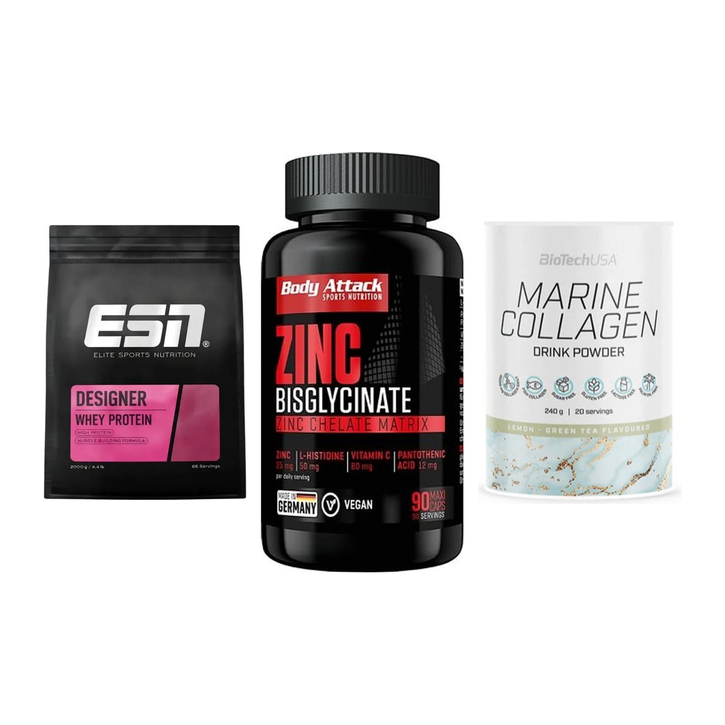 Regenerations-Set: ESN Designer + Body Attack + BioTech Marine – alle enthaltenen Artikel