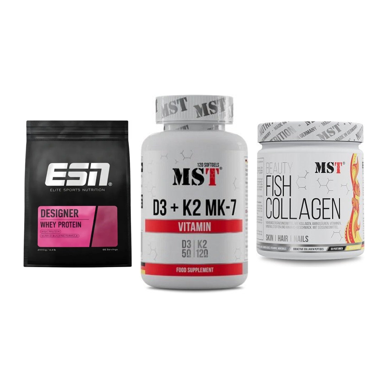 Regenerations-Set: ESN Designer + MST Vitamin D3 + MST Beauty Fish – alle enthaltenen Artikel