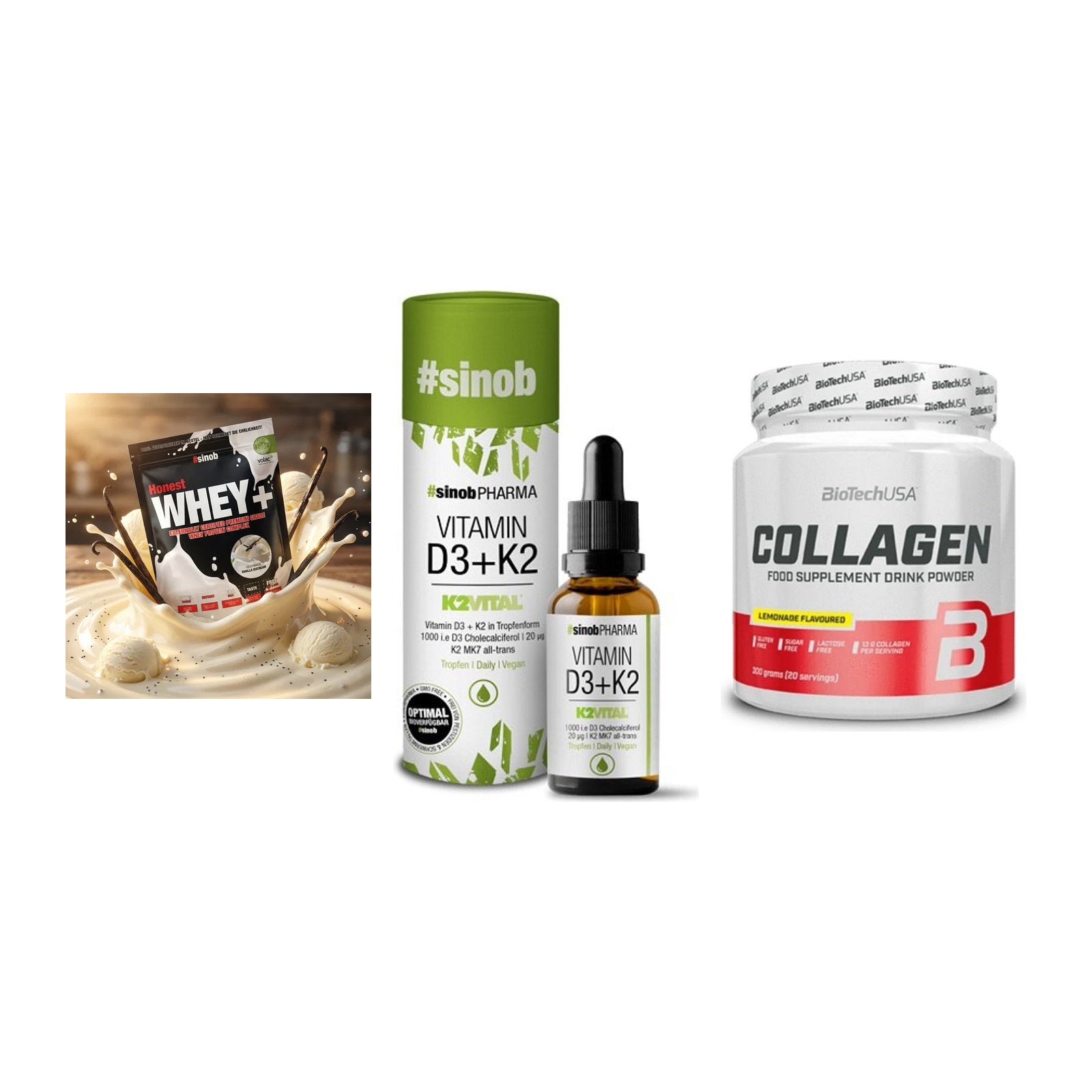 Regenerations-Set: Sinob Honest + Sinob Vitamin + BioTech Collage – alle enthaltenen Artikel