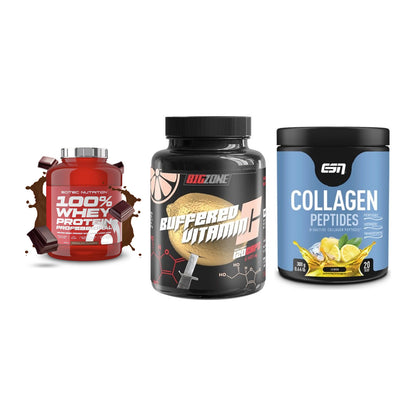Regenerations-Set: Scitec 100% + Big Zone + ESN Collagen – alle enthaltenen Artikel