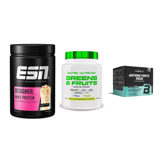Regenerations-Set: ESN Designer + Scitec Greens + BioTech Arthro – alle enthaltenen Artikel