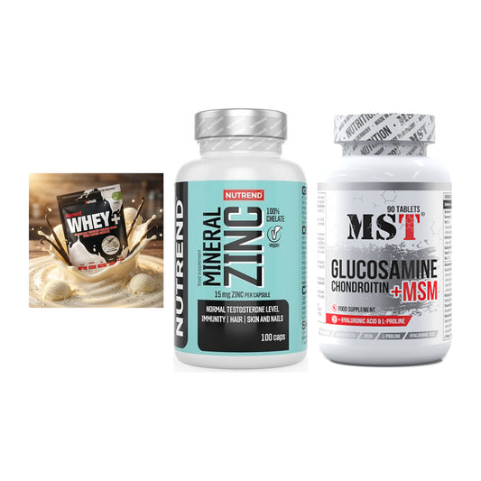 Regenerations-Set: Sinob Honest + Nutrend Zinc + MST Glucosamine – alle enthaltenen Artikel