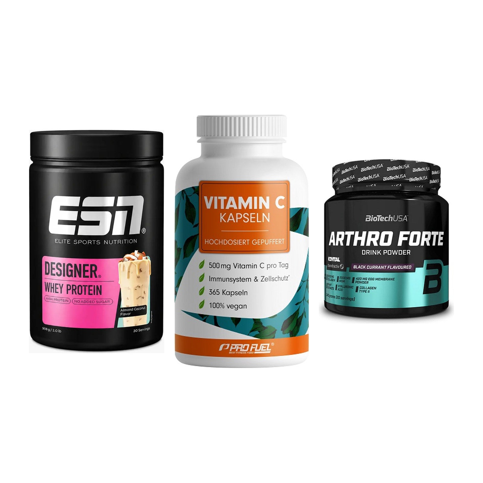 Regenerations-Set: ESN Designer + ProFuel Vitamin + BioTech Arthro – alle enthaltenen Artikel