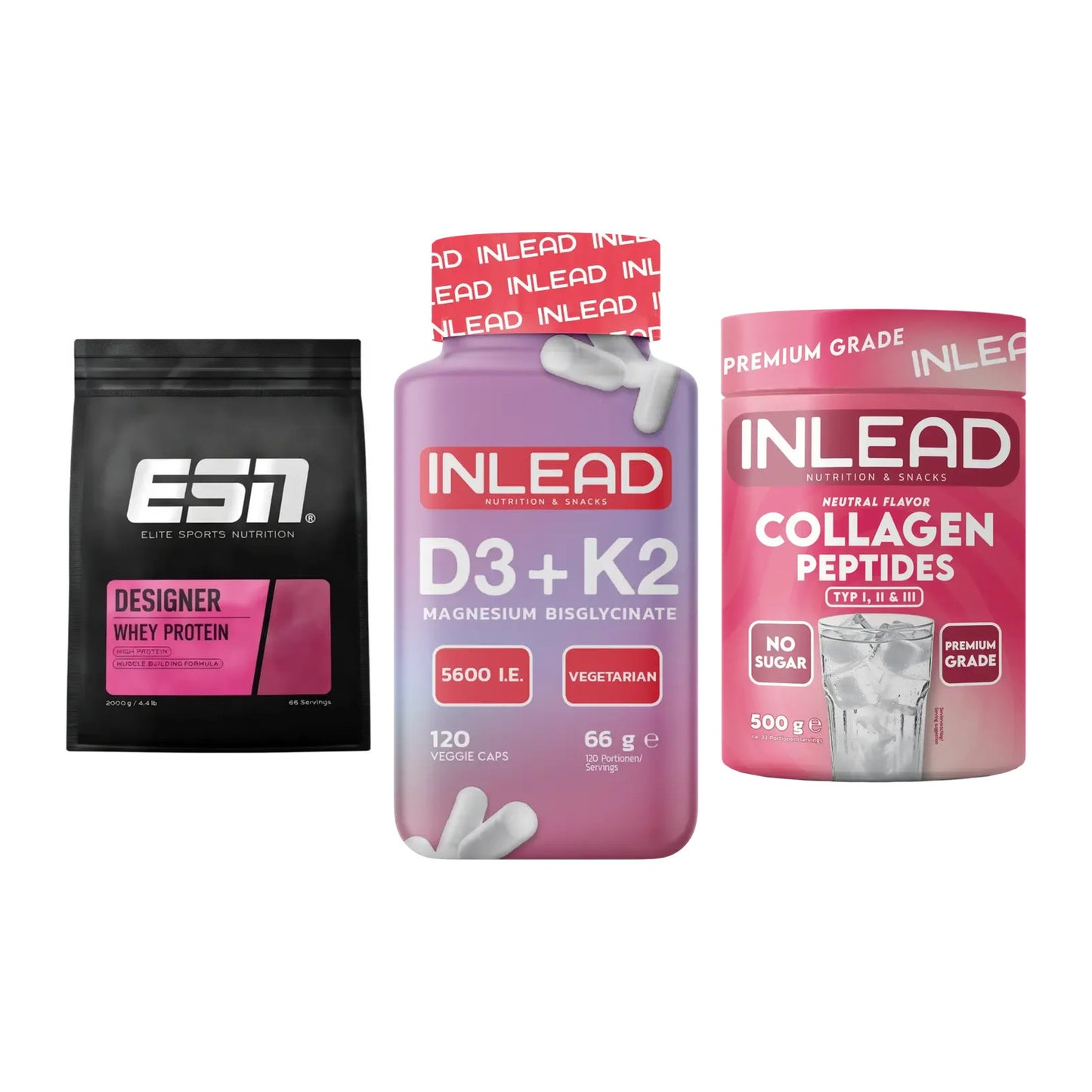Regenerations-Set: ESN Designer + INLEAD Vitamin + INLEAD Collagen – alle enthaltenen Artikel