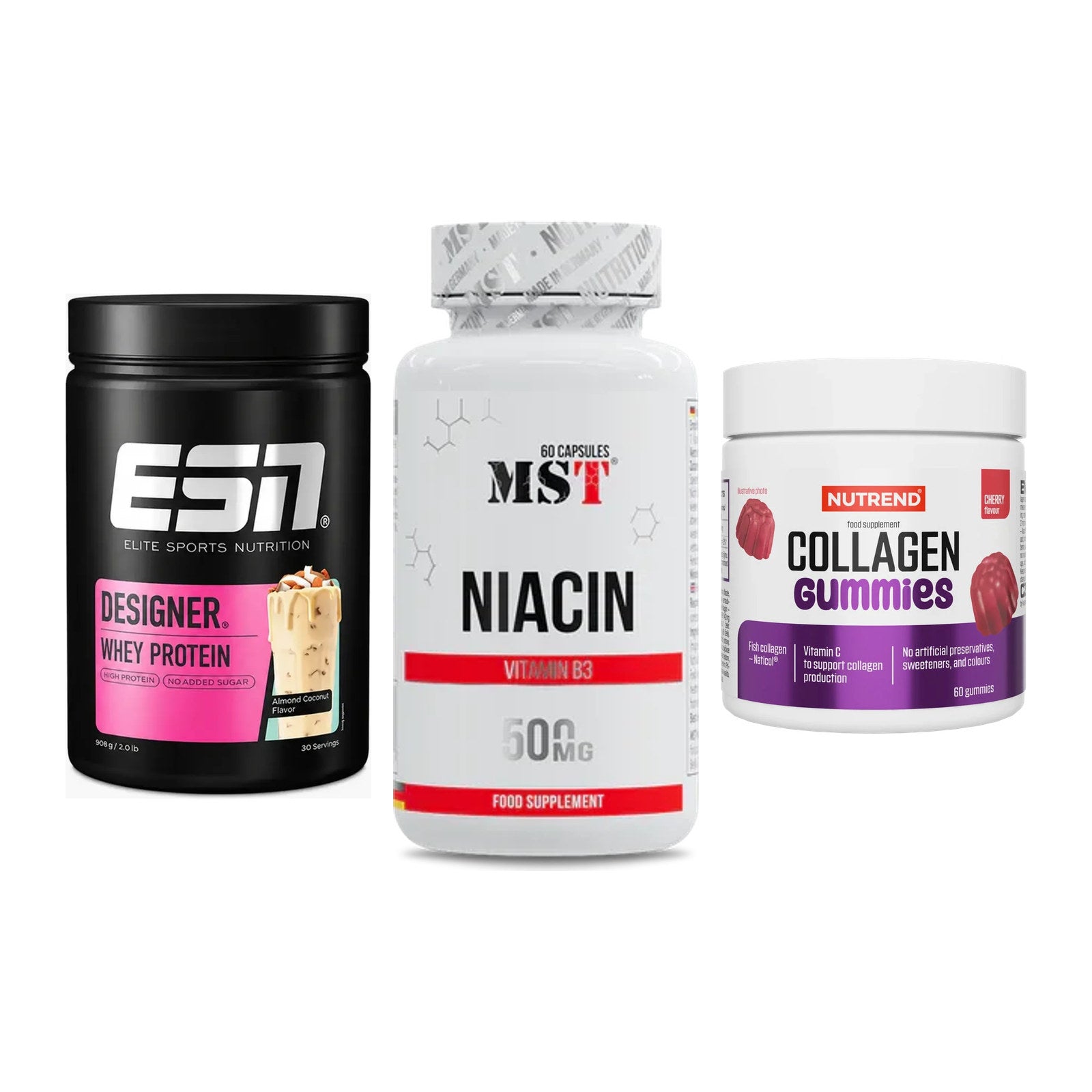 Regenerations-Set: ESN Designer + MST Niacin + Nutrend Collage – alle enthaltenen Artikel