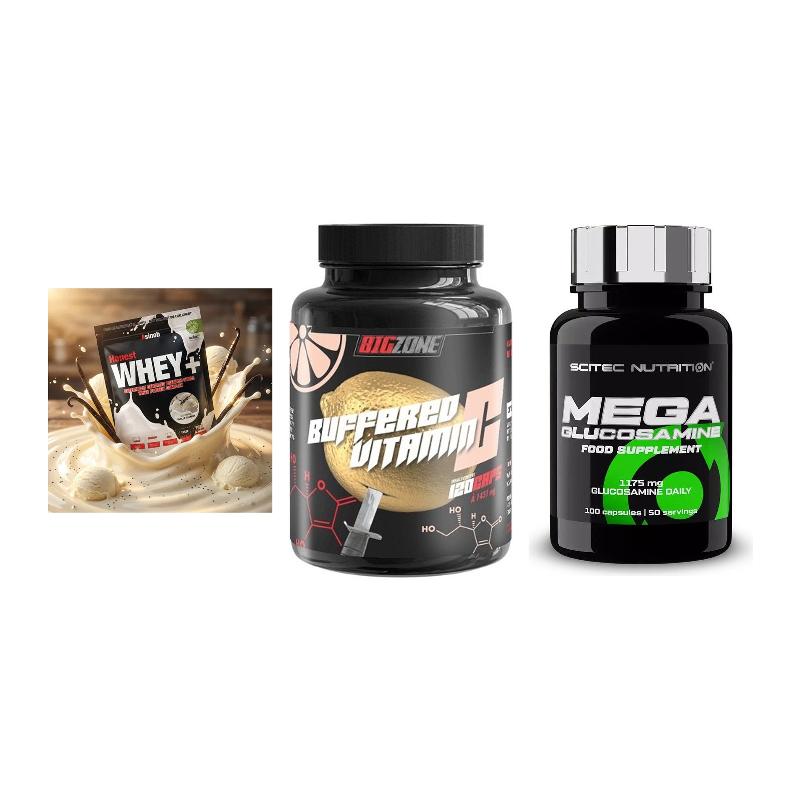 Regenerations-Set: Sinob Honest + Big Zone + Scitec Mega – alle enthaltenen Artikel