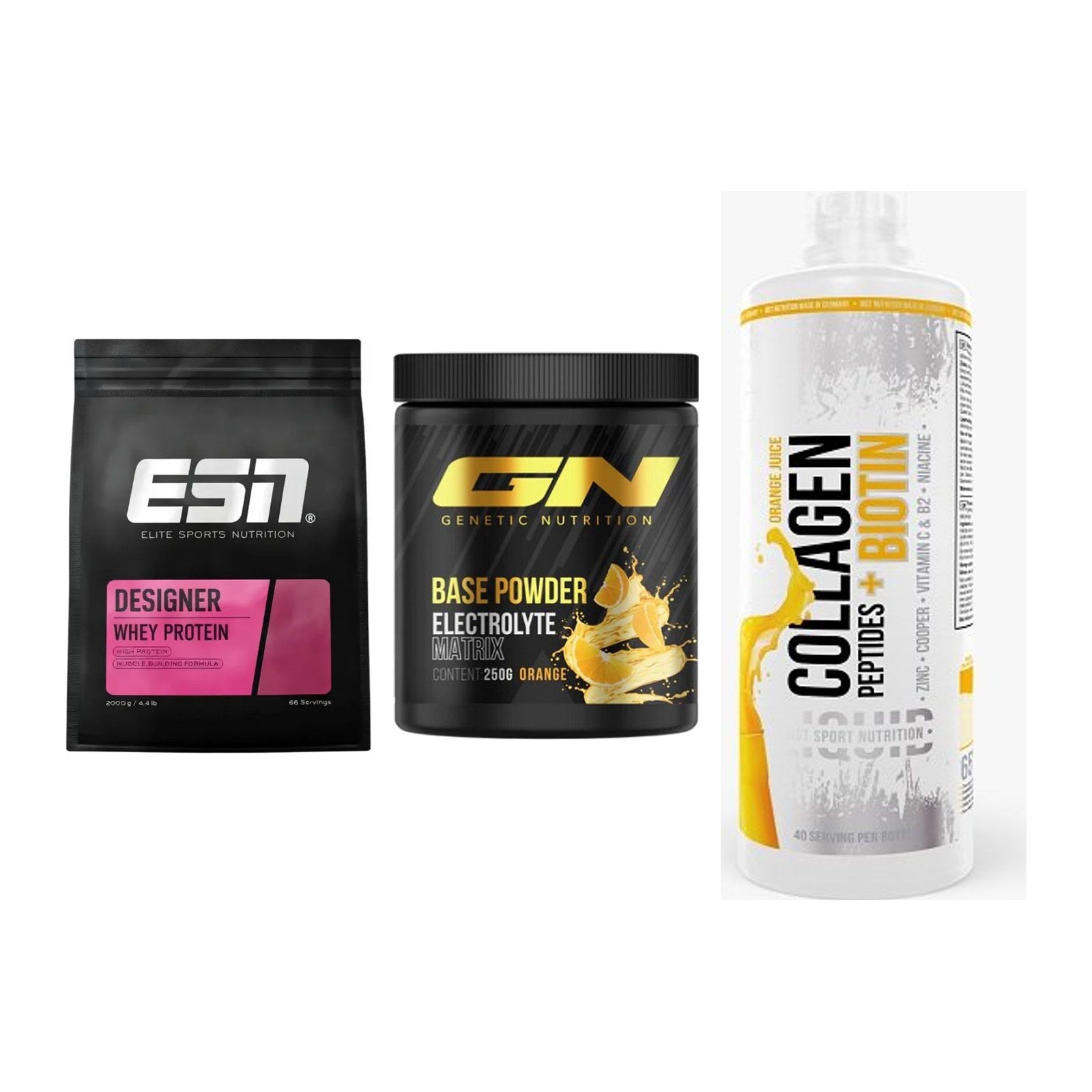Regenerations-Set: ESN Designer + GN Base Powder + MST Collagen – alle enthaltenen Artikel