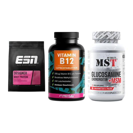 Regenerations-Set: ESN Designer + ProFuel Vitamin + MST Glucosamine – alle enthaltenen Artikel