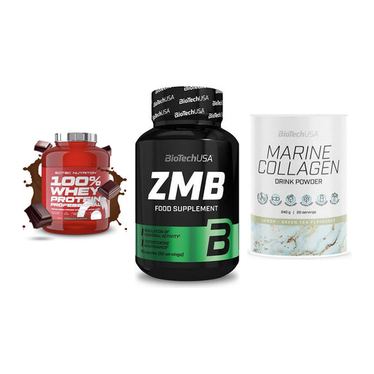 Regenerations-Set: Scitec 100% + BioTech ZMB + BioTech Marine – alle enthaltenen Artikel