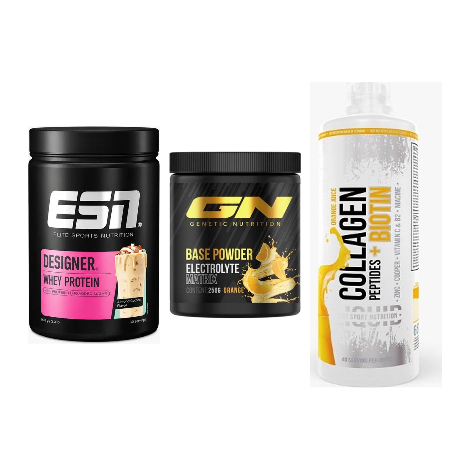 Regenerations-Set: ESN Designer + GN Base Powder + MST Collagen – alle enthaltenen Artikel