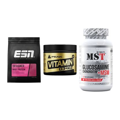 Regenerations-Set: ESN Designer + Peak Vitamin + MST Glucosamine – alle enthaltenen Artikel