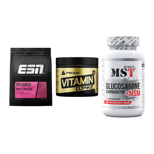 Regenerations-Set: ESN Designer + Peak Vitamin + MST Glucosamine – alle enthaltenen Artikel