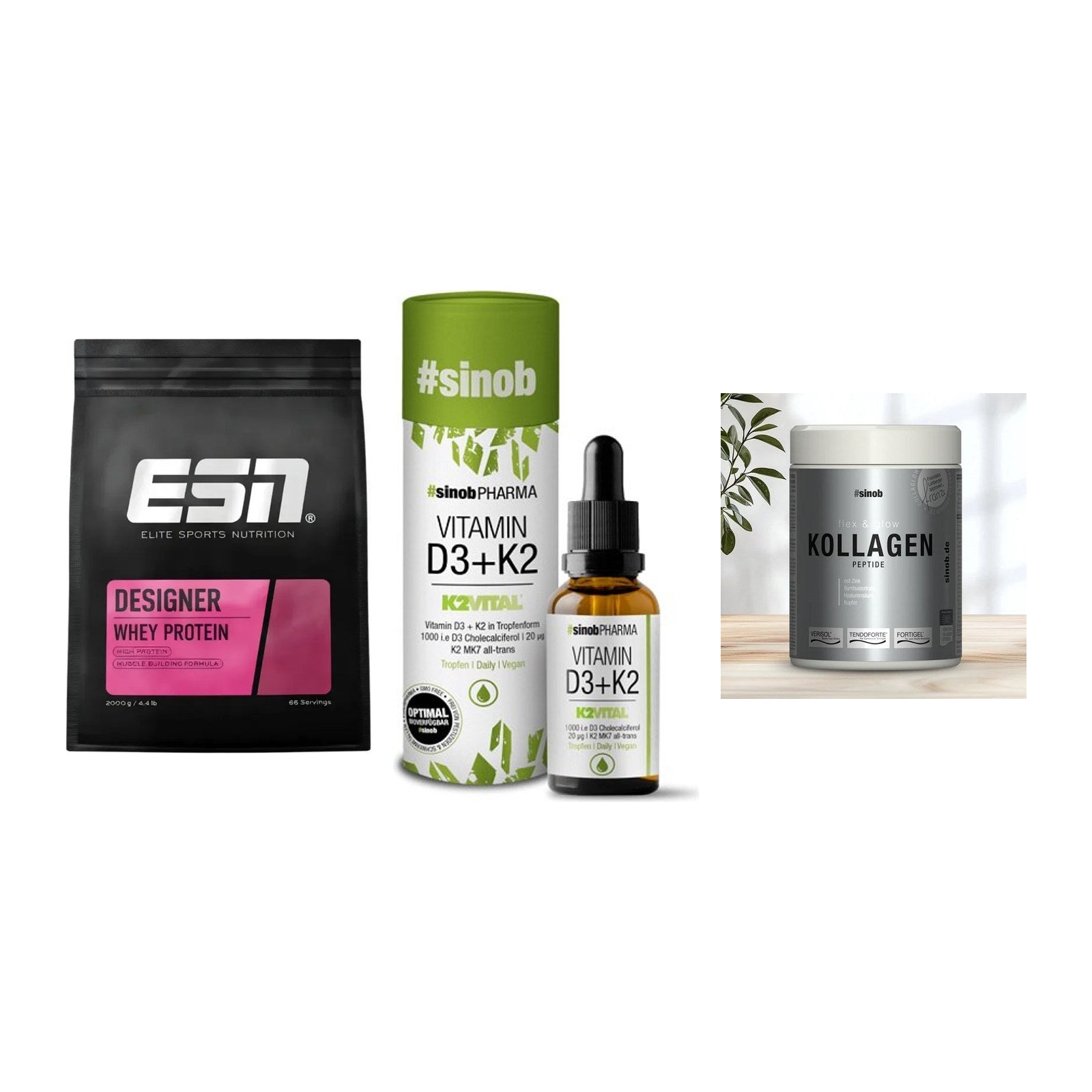 Regenerations-Set: ESN Designer + Sinob Vitamin + Sinob Kollagen – alle enthaltenen Artikel
