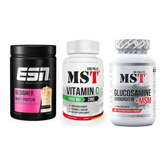 Regenerations-Set: ESN Designer + MST Vitamin C + MST Glucosamine – alle enthaltenen Artikel