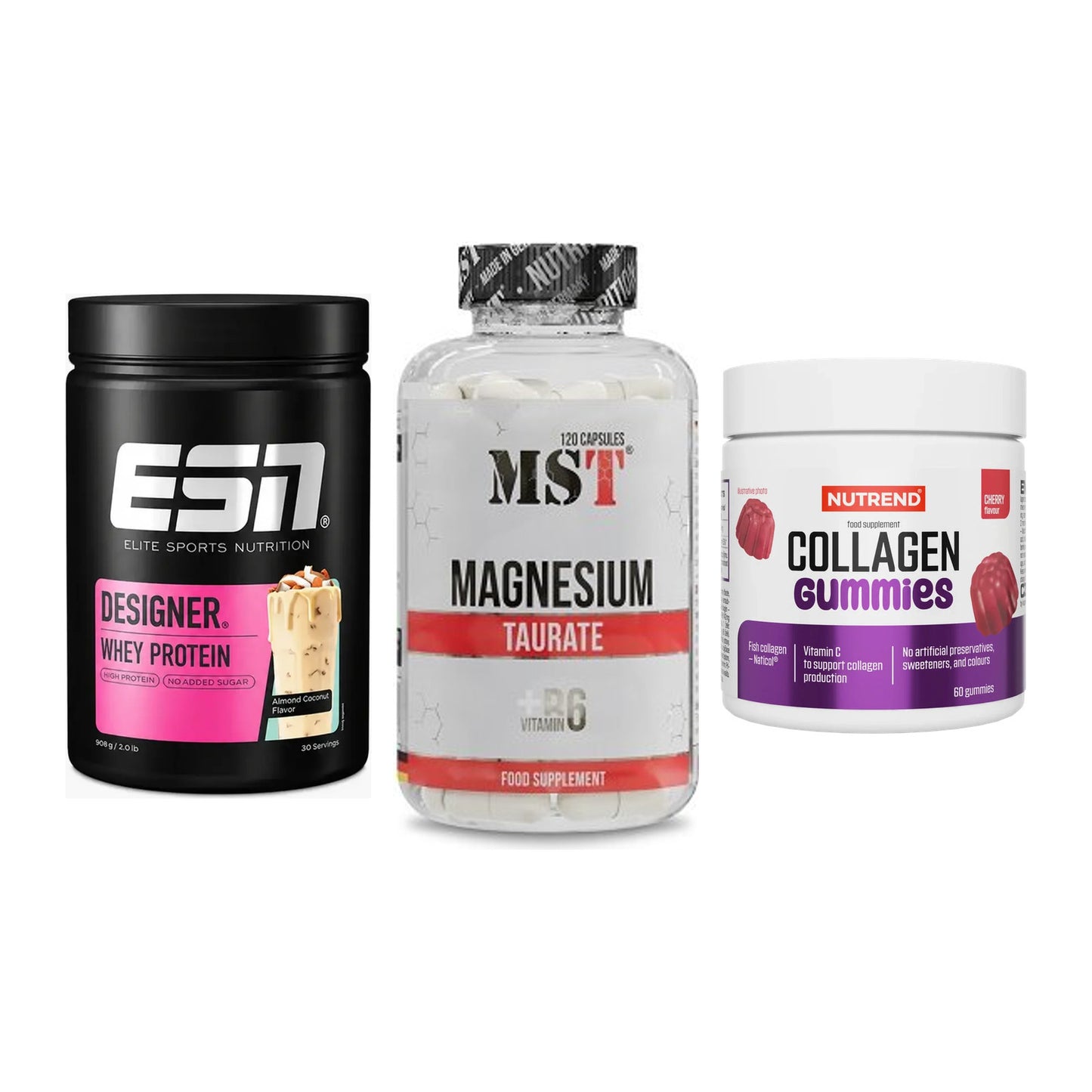 Regenerations-Set: ESN Designer + MST Magnesium + Nutrend Collage – alle enthaltenen Artikel