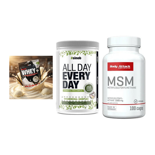 Regenerations-Set: Sinob Honest + Sinob All Day + Body Attack MSM – alle enthaltenen Artikel
