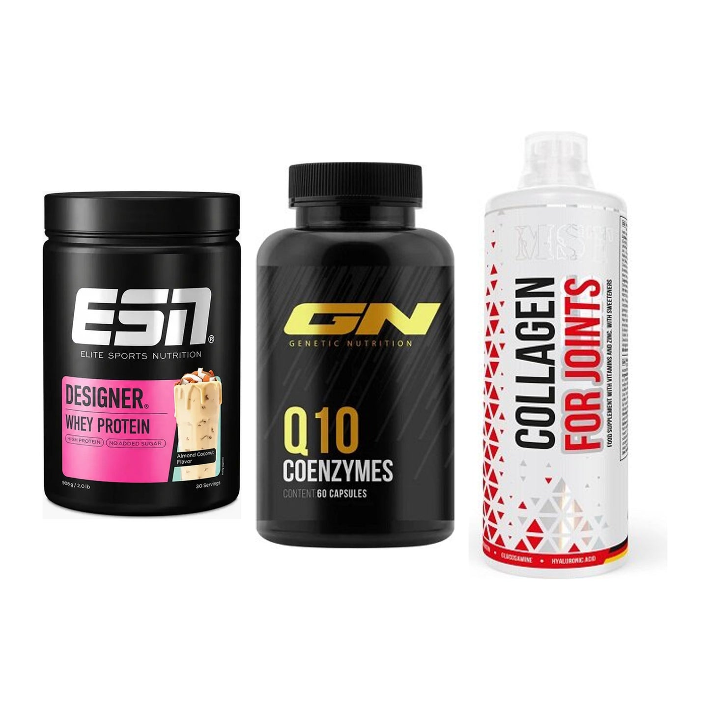 Regenerations-Set: ESN Designer + GN Q10 Health + MST Collagen – alle enthaltenen Artikel