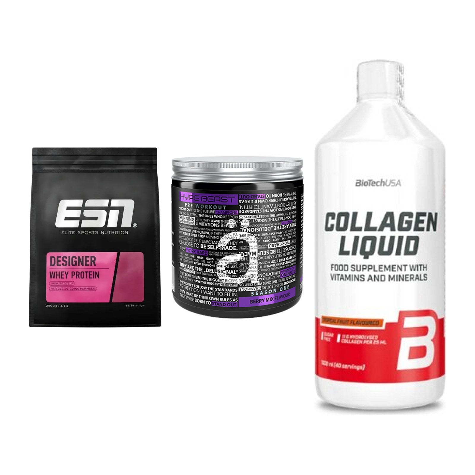 Regenerations-Set: ESN Designer + Nanosupps Hype + BioTech Collage – alle enthaltenen Artikel