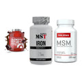 Regenerations-Set: Scitec 100% + MST Iron + Body Attack MSM – alle enthaltenen Artikel