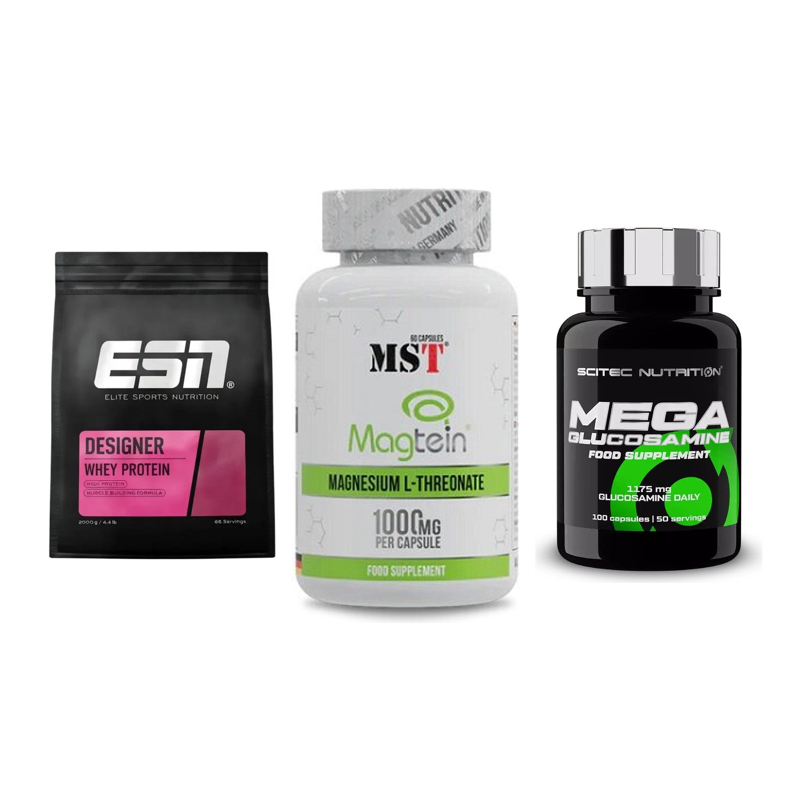 Regenerations-Set: ESN Designer + MST Magnesium + Scitec Mega – alle enthaltenen Artikel