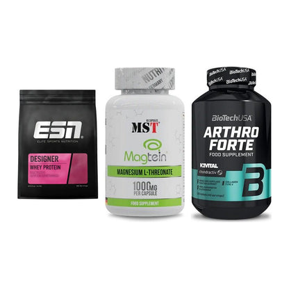Regenerations-Set: ESN Designer + MST Magnesium + BioTech Arthro – alle enthaltenen Artikel