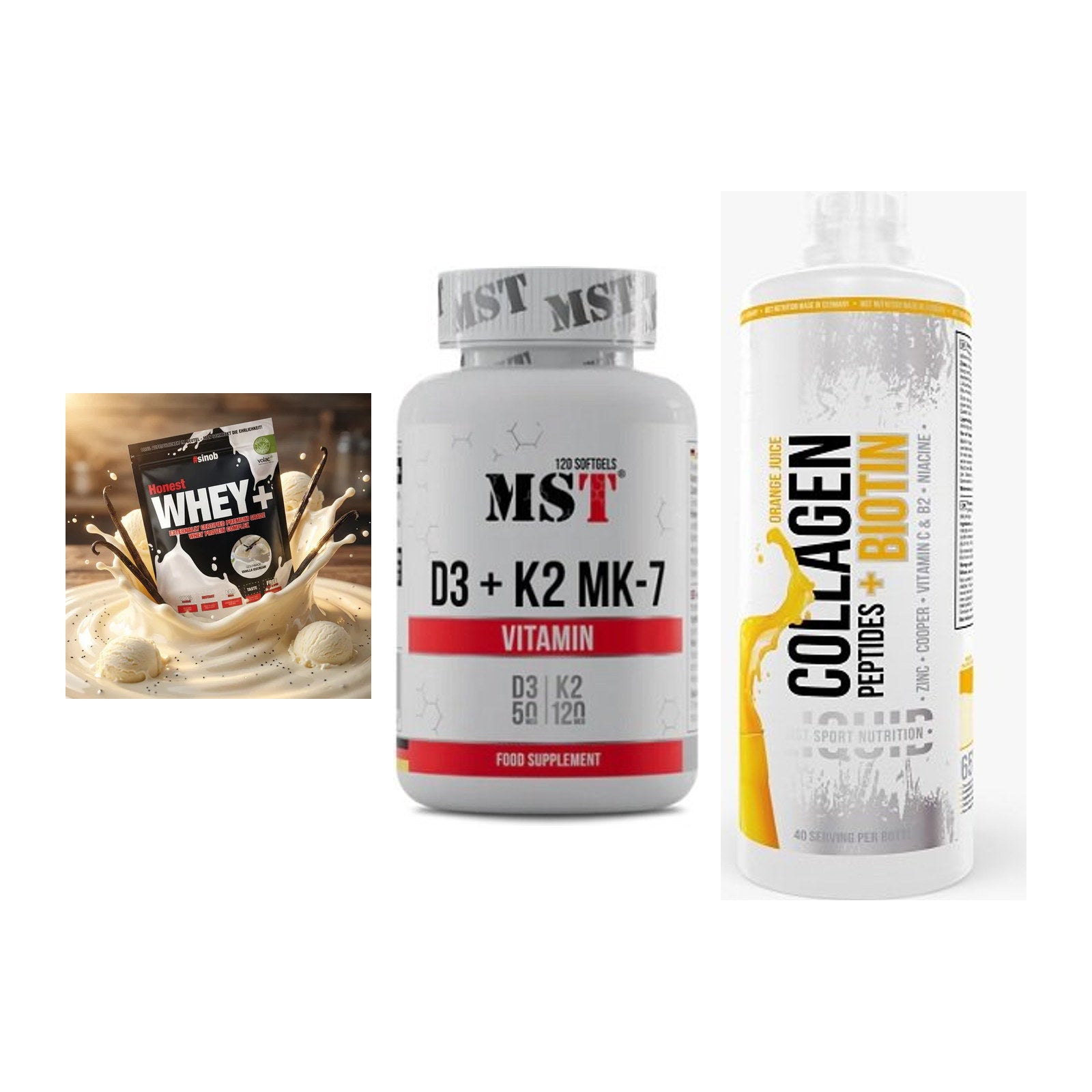 Regenerations-Set: Sinob Honest + MST Vitamin D3 + MST Collagen – alle enthaltenen Artikel