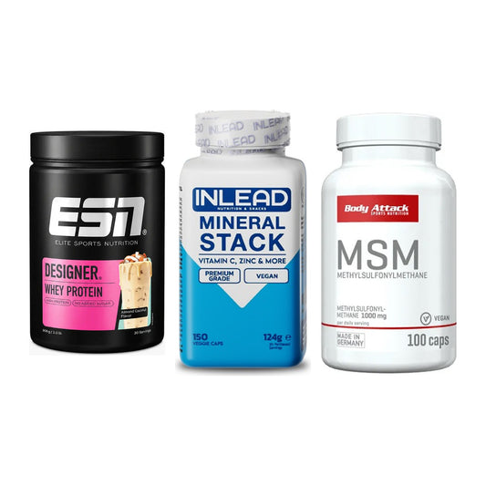 Regenerations-Set: ESN Designer + INLEAD Mineral + Body Attack MSM – alle enthaltenen Artikel